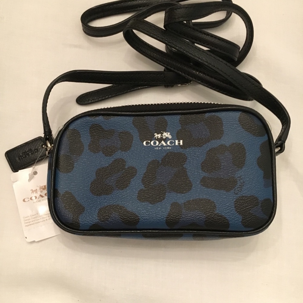 NWT Coach Leather Cross Body Mini - Bl